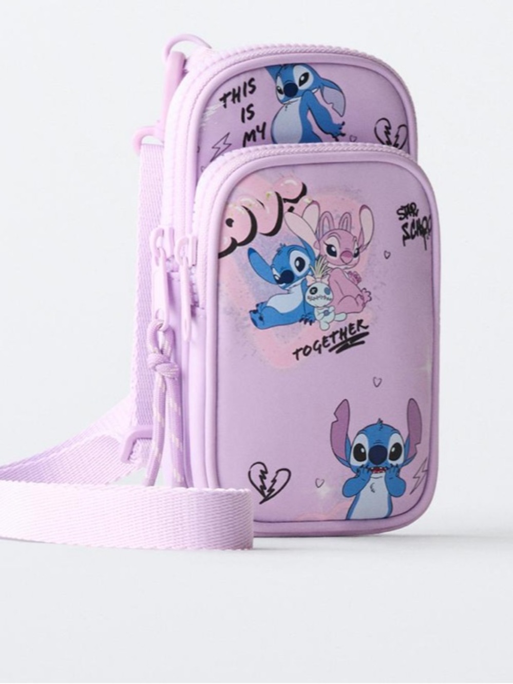 Zara Disney Lilo & Stitch Lilac Kids Crossbody Bag